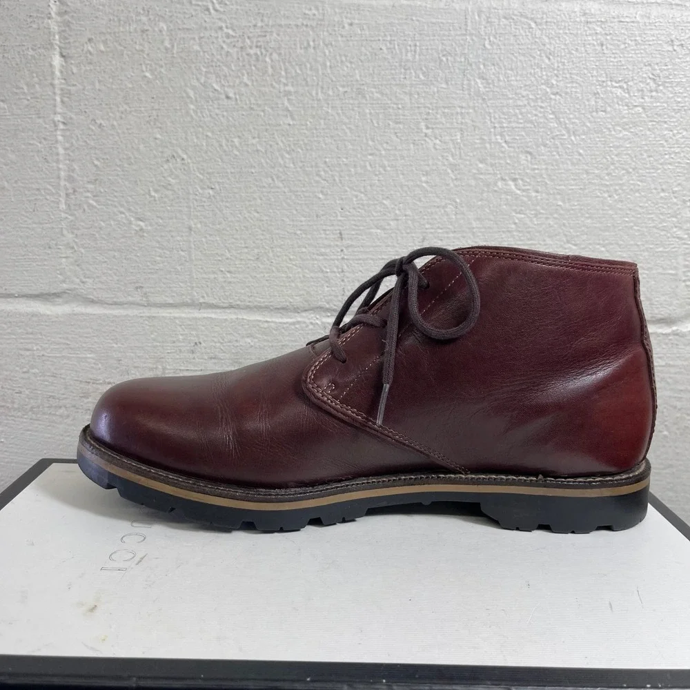L L Bean Chukka Ankle Boots Burgundy Leather Lace up Men's‎ Size 11 M